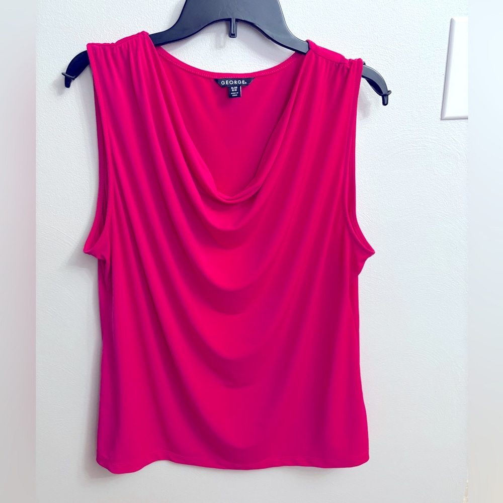 George Women's Sleeveless Drape Top - Pink